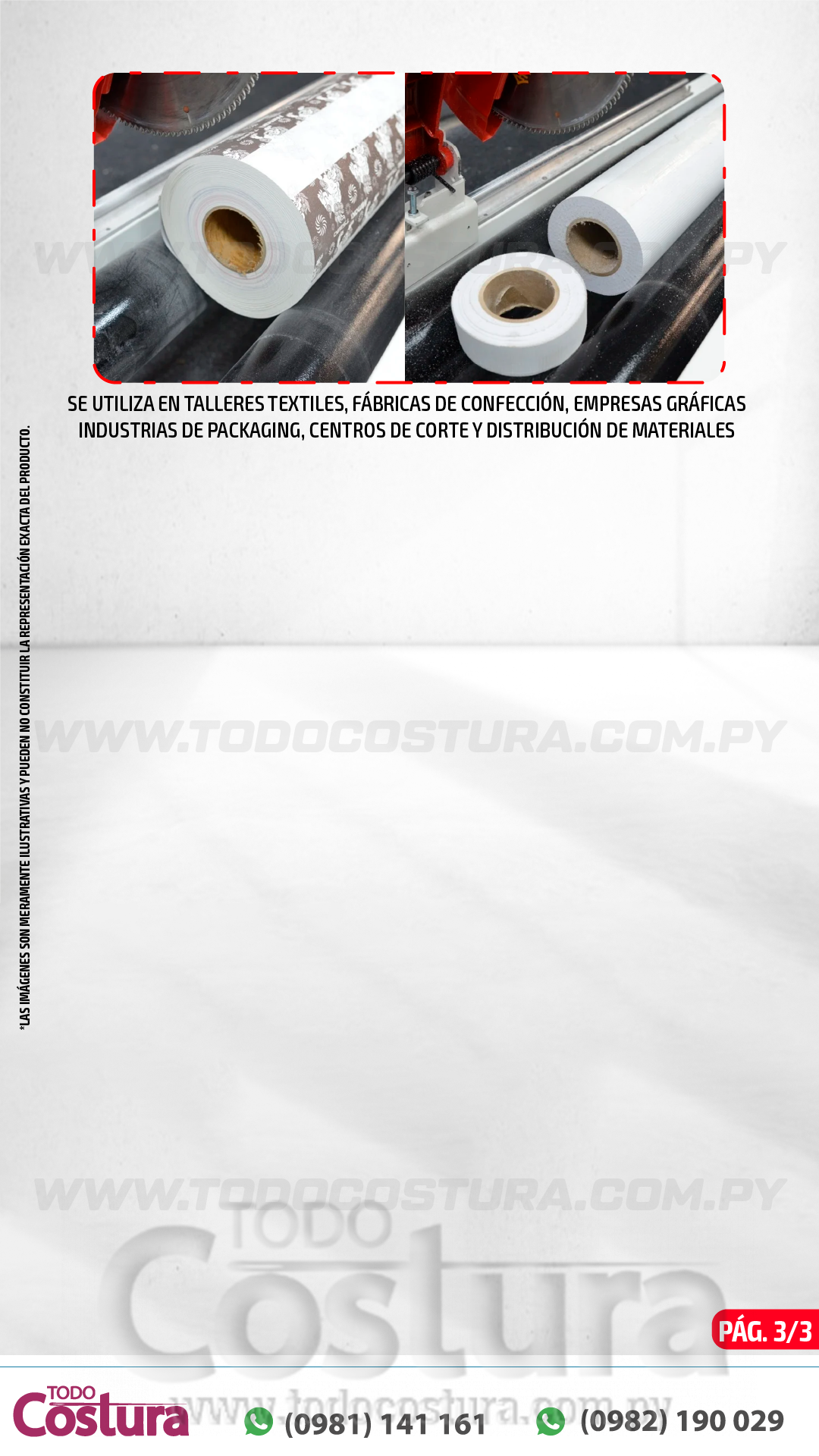 CORTADORA DE ROLLO (26CM DIAMETRO - 3 METROS) WILLPEX SR-JQ